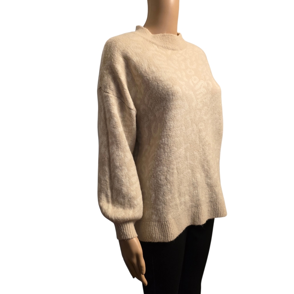 Lulu's RD Style Cream Leopard Patterned Sweater S… - image 5